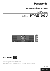 Panasonic PT AE4000U Lcd Projector