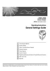 Ricoh Aficio MP C3000 EFI General Settings Guide
