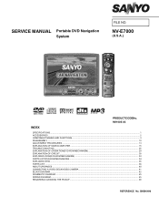 Sanyo NV-E7000 Service Manual