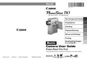 Canon PowerShot TX1 PowerShot TX1 Manuals Camera User Guide Basic