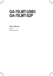 Gigabyte GA-78LMT-S2P Manual