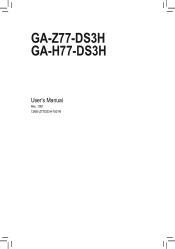 Gigabyte GA-Z77-DS3H User Manual