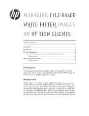HP T5630w Managing File-Based Write Filter Images on HP Thin Clients