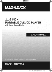 Magnavox MTFT754 Owners Manual