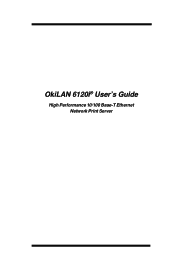 Oki ML420 Network User's Guide for OkiLAN 6120i