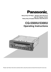 Panasonic CQ5300U CQ5300U User Guide