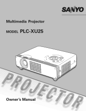 Sanyo PLC-XU25 Owners Manual