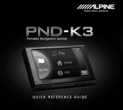 Alpine PND-K3msn Quick Reference Guide