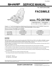 Sharp FO-2970M Service Manual