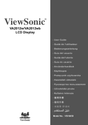 ViewSonic VA2012WB User Manual