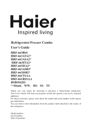 Haier HSBS562IS User Manual