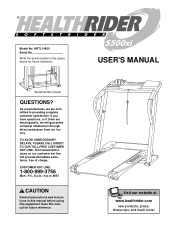 HealthRider S500xi Treadmill English Manual