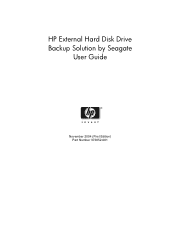 HP 372914-001 HP External Hard Disk Drive Backup Solution by Seagate User Guide