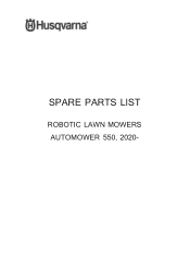 Husqvarna AUTOMOWER 550 Parts Manual