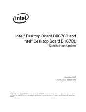 Intel DH67BL DH67BL Specification Update