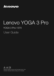 Lenovo Yoga 3 Pro-1370 Laptop User Guide - Lenovo YOGA 3 Pro-1370