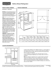 Maytag MFX2676FRZ Dimension Guide