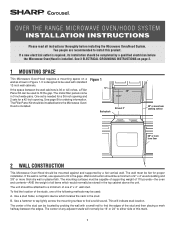 Sharp R-1514F Installation Instructions