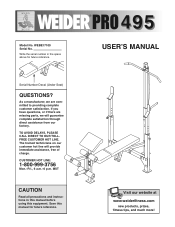 Weider Pro 495 English Manual
