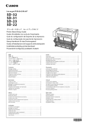 Canon imagePROGRAF TM-200 MFP L24ei SD-32 SD-31 SD-23 SD-22 Printer Stand Setup Guide