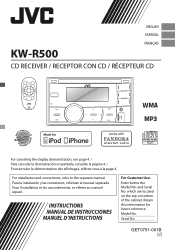 JVC KW-R500 Instructions