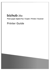Konica Minolta bizhub 25e bizhub 25e Printer Guide