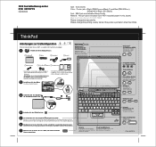 Lenovo ThinkPad X32 (German) Setup guide for the ThinkPad X32