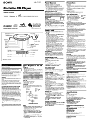 Sony D-NE050 Operating Instructions
