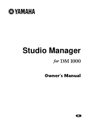 Yamaha DM1000 Studio Manager Owner's Manual