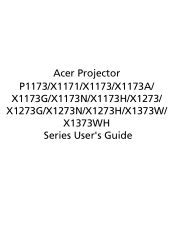 Acer X1173G User Manual