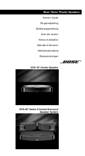 Bose VCS-10 Owner's guide