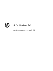 HP Pavilion g4 Maintenance and Service Guide