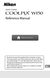 Nikon COOLPIX W150 Reference Manual