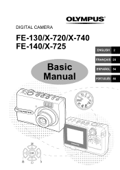 Olympus FE 130 FE-140 Basic Manual (English, Français, Español, Português)