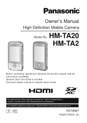 Panasonic HMTA2 HMTA2 User Guide
