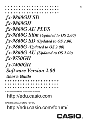Casio fx-9860G User Guide