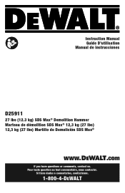 Dewalt D25911K Instruction Manual