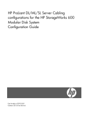 HP MDS600 HP ProLiant DL/ML/SL Server Cabling configurations for the HP StorageWorks 600 Modular Disk System Configuration Guide