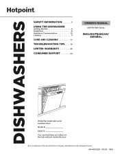 Hotpoint HDF310PGRBB Use and Care Manual