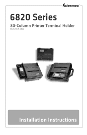 Intermec CN70 6820 Series 80-Column Printer Terminal Holder Installation Instructions