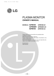 LG 42PM1M Owners Manual