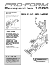 ProForm Perspective 1000 Elliptical Canadian French Manual