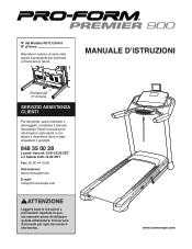 ProForm Premier 900 Treadmill Italian Manual
