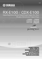 Yamaha CDX-E100RDS Owner's Manual