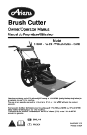 Ariens Pro-24 Brush Cutter Owners Manual