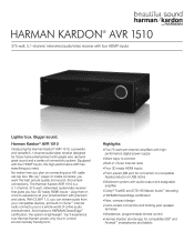 Harman Kardon AVR 1510 Spec Sheet