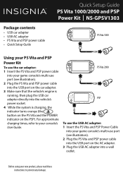 Insignia NS-GPSV1303 Quick Setup Guide (English)