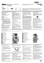 Lenovo ThinkCentre M79 (English) Safety, Warranty and Setup Guide - ThinkCentre M79