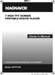 Magnavox MTFT750 Owners Manual