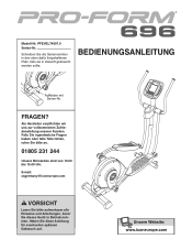 ProForm 696 Elliptical German Manual